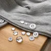 Silver metal button clothing accessories DIY handcrafted decorative fasteners details Picture